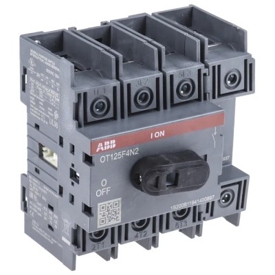 ABB 4-Pole Base Isolator Switch IP20, 125A, 560 kW OT125F4N2 1SCA105051R1001
