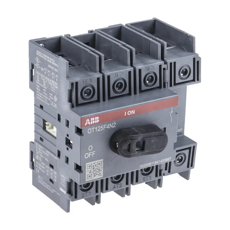 ABB 4-Pole Base Isolator Switch IP20, 125A, 560 kW OT125F4N2 1SCA105051R1001