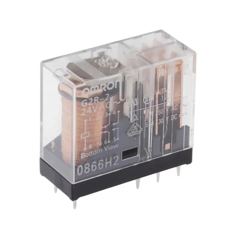 Omron PCB Power Relay 24V AC Coil 5A Switching Current DPDT G2R-2 AC24