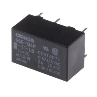Omron PCB Power Relay 12V DC Coil 3A Switching Current SPDT G6E-134P-ST-US 12DC