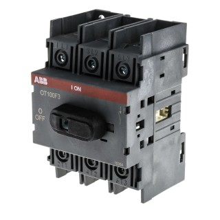 ABB 3-Pole DIN Rail Non-Fused Isolator Switch IP20, 100A, 560kW OT100F3 1SCA105004R1001