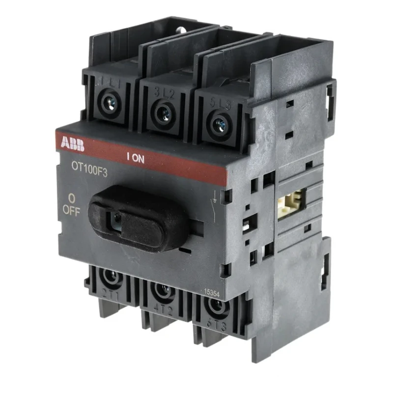 ABB 3-Pole DIN Rail Non-Fused Isolator Switch IP20, 100A, 560kW OT100F3 1SCA105004R1001