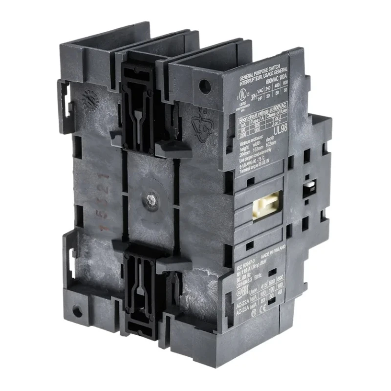 ABB 3-Pole DIN Rail Non-Fused Isolator Switch IP20, 100A, 560kW OT100F3 1SCA105004R1001