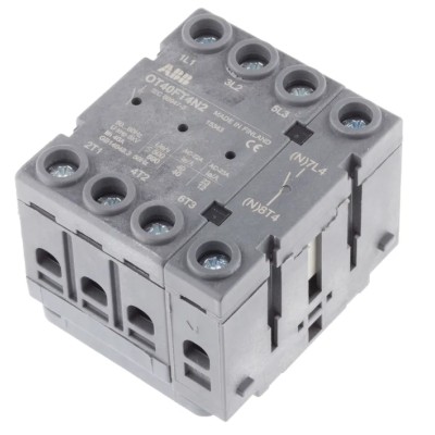 ABB 4-Pole Panel Mount Isolator Switch IP20, 40A, 75 kW OT40FT4N2 1SCA104956R1001