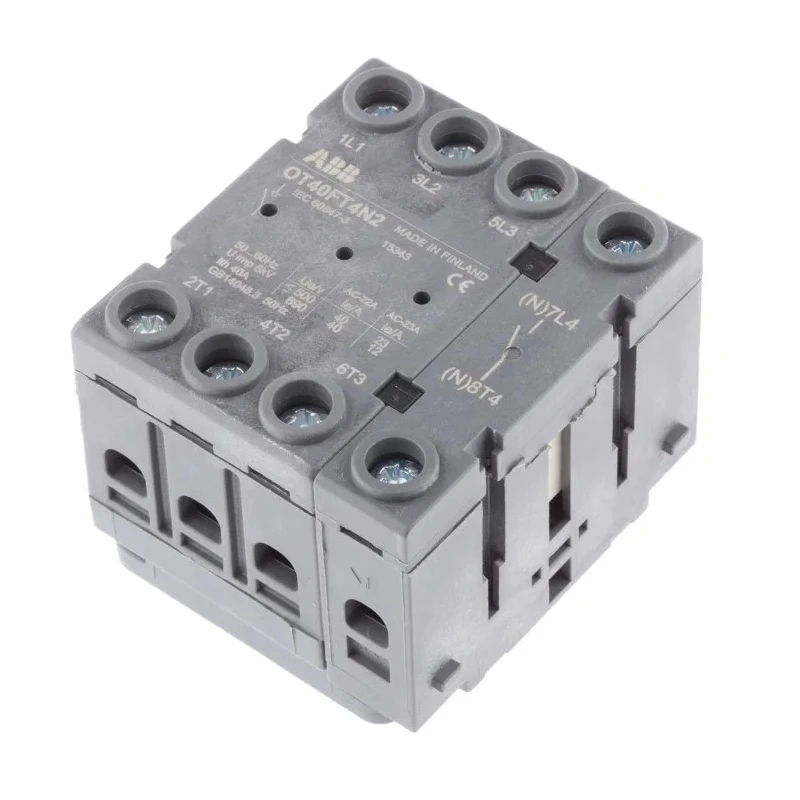 ABB 4-Pole Panel Mount Isolator Switch IP20, 40A, 75 kW OT40FT4N2 1SCA104956R1001