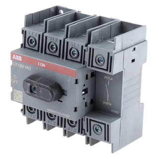 ABB 4-Pole Base Isolator Switch 3-Phase 100A 560kW IP20 OT100F4N2 1SCA105018R1001