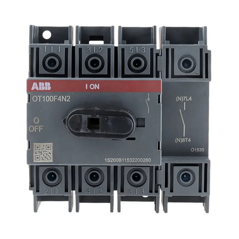 ABB 4-Pole Base Isolator Switch 3-Phase 100A 560kW IP20 OT100F4N2 1SCA105018R1001