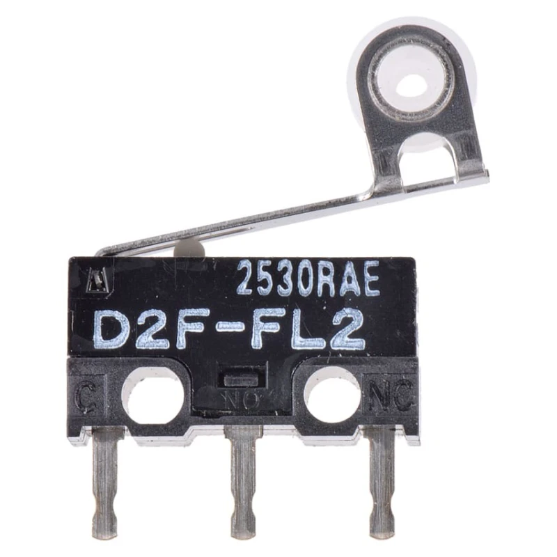 Omron Ultra Subminiature Roller Lever Micro Switch PCB Terminal 1A 30V dc SPDT IP40 D2F-FL2