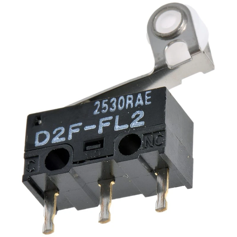 Omron Ultra Subminiature Roller Lever Micro Switch PCB Terminal 1A 30V dc SPDT IP40 D2F-FL2