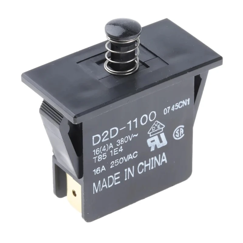 Omron Push Button Mounting Cheek Plunger Switch SPDT 16 A IP40, Operating Temp -25 to 85 °C D2D-1100