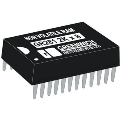 STMicroelectronics 16 kB 70 ns NVRAM 24-Pin PCDIP 4.5-5.5V 80mA Through Hole M48Z12-70PC1