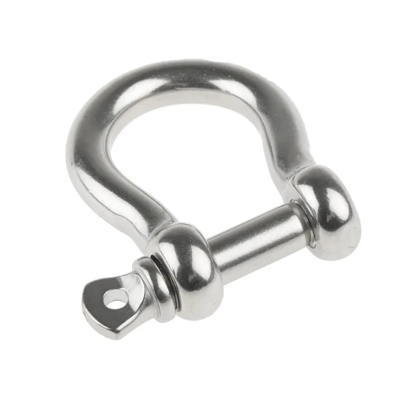 RS PRO Stainless Steel Bow Shackle 0.4t Safe Working Load Screw Pin 10mm Diameter 20mm Jaw Width 312-3572