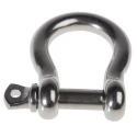 RS PRO Stainless Steel Bow Shackle 0.4t Safe Working Load Screw Pin 10mm Diameter 20mm Jaw Width 312-3572