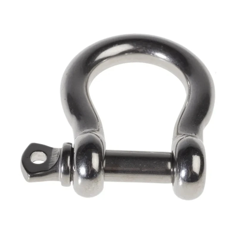 RS PRO Stainless Steel Bow Shackle 0.4t Safe Working Load Screw Pin 10mm Diameter 20mm Jaw Width 312-3572