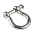 RS PRO Stainless Steel Bow Shackle 0.4t Safe Working Load Screw Pin 10mm Diameter 20mm Jaw Width 312-3572