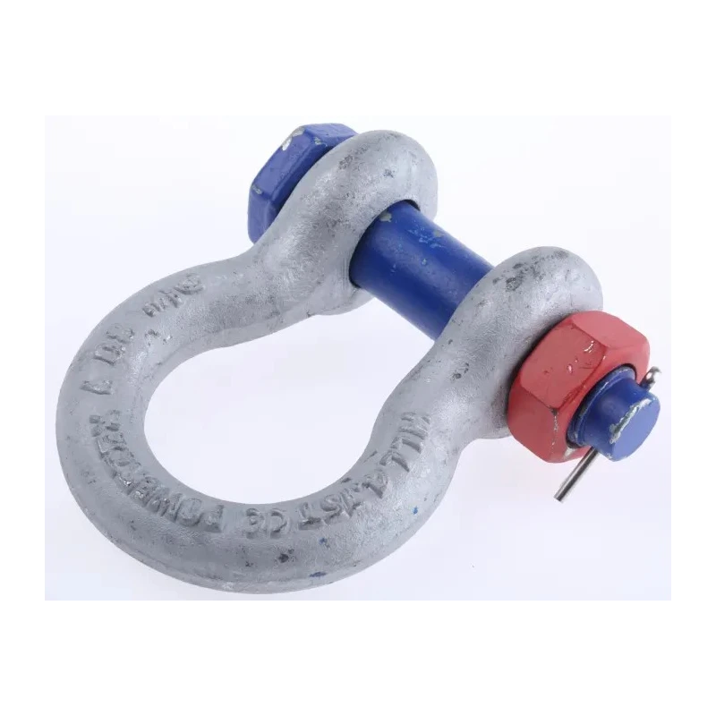 RS PRO Bow Shackle Zinc Plated Steel, 4.75 t Safe Working Load, 19.1 mm Diameter, 31.8 mm Jaw Width, Split Pin 312-3370