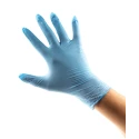 Ansell Blue Nitrile Disposable Gloves 0.1 mm Thickness Food Safe Chemical Resistant Size S 92670070