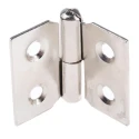 Pinet Nickel Steel Concealed Butt Hinge, Screw Fixing, Barrel Pin, 30mm x 40mm x 1.2mm 293-7780