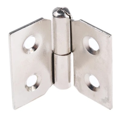 Pinet Nickel Steel Concealed Butt Hinge, Screw Fixing, Barrel Pin, 30mm x 40mm x 1.2mm 293-7780