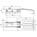 Savigny Stainless Steel Lockable Spring Loaded Toggle Latch 190 mm Length 5.5 mm Width 20 mm Depth 40049 IB