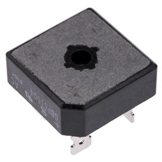Taiwan Semiconductor Bridge Rectifier, 400 V, 15 A Forward Current, 300 A Surge Current, 4-Pin Single GBPC1504 T0