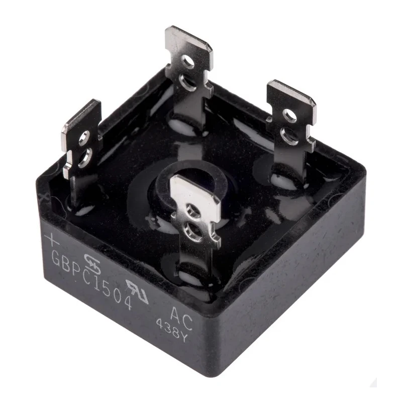 Taiwan Semiconductor Bridge Rectifier, 400 V, 15 A Forward Current, 300 A Surge Current, 4-Pin Single GBPC1504 T0