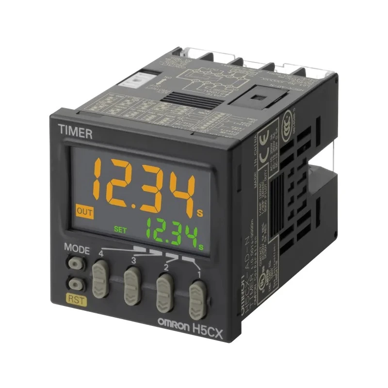 Omron H5CX Series Panel Mount Timer Relay, 1-Contact, 24 V dc/24 V ac, Multifunction, SPST, Time Range 0.001 s to 9999 h 