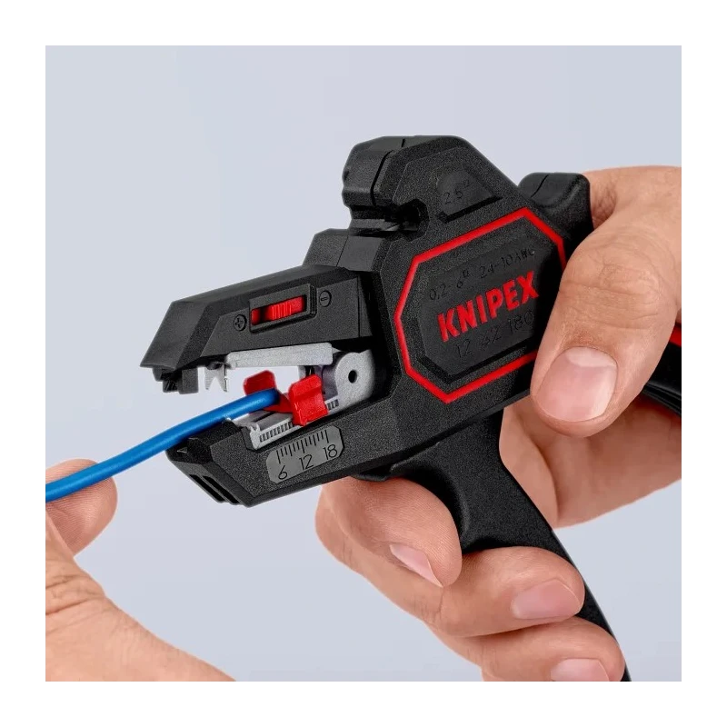 Knipex Automatic Single Core, Multi-Core Insulated Wire Stripper 0.2-6.0 mm², 180mm Overall Length 12 62 180