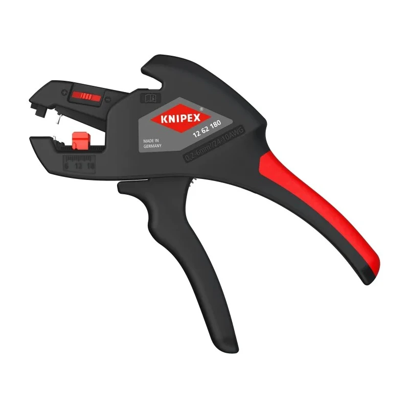 Knipex Automatic Single Core, Multi-Core Insulated Wire Stripper 0.2-6.0 mm², 180mm Overall Length 12 62 180