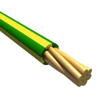 Alpha Wire Ecogen Ecowire Series Green Yellow 0.13 mm² 26 AWG 7/0.16 mm Core Strands 30 m Hook Up Wire 6711 GY005