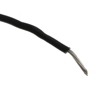 Alpha Wire Ecogen Ecowire Series Black 0.2 mm² 24 AWG 7x0.20 mm Hook Up Wire MPPE Jacket 30m 6712 BK005