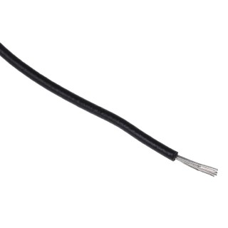 Alpha Wire Ecogen Ecowire Series Black 0.33 mm² Hook Up Wire, 22 AWG, 7x0.25 mm Strands, 30 m Length, MPPE 6713 BK005
