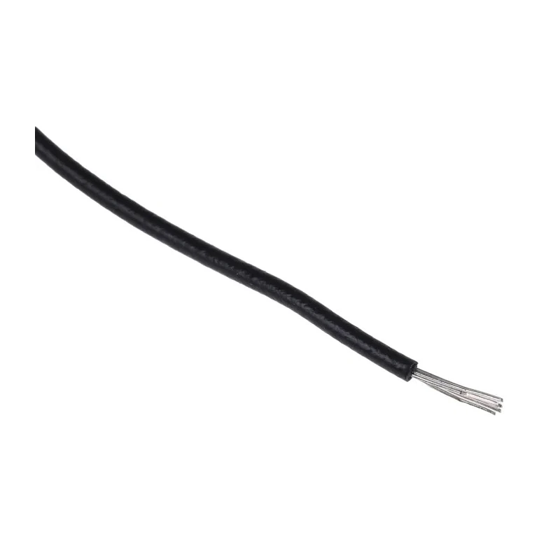 Alpha Wire Ecogen Ecowire Series Black 0.33 mm² Hook Up Wire, 22 AWG, 7x0.25 mm Strands, 30 m Length, MPPE 6713 BK005