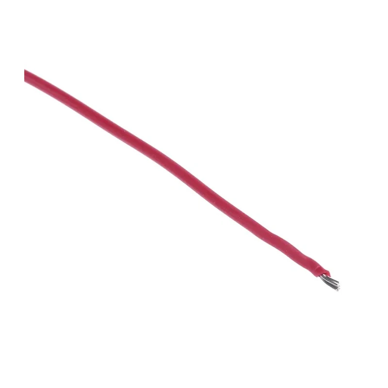 Alpha Wire Ecogen Ecowire Series Red 0.33 mm² Hook Up Wire, 22 AWG, 7/0.25 mm Strands, 30 m Length, MPPE Jacket 6713 RD005