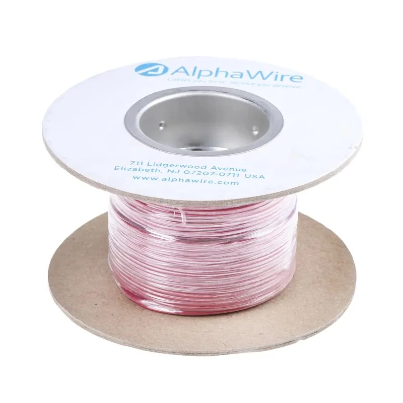 Alpha Wire Ecogen Ecowire Series Red 0.33 mm² Hook Up Wire, 22 AWG, 7/0.25 mm Strands, 30 m Length, MPPE Jacket 6713 RD005