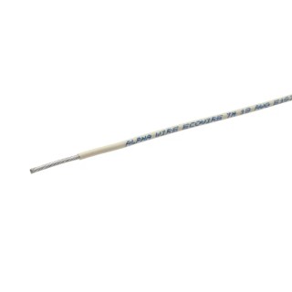 Alpha Wire Ecogen Ecowire Series 0.75 mm² White Hook Up Wire, 18 AWG, 16x0.25 mm Strands, 30 m Length, MPPE Jacket 6715 WH005