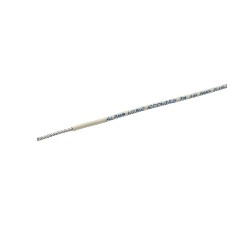 Alpha Wire Ecogen Ecowire Series 0.75 mm² White Hook Up Wire, 18 AWG, 16x0.25 mm Strands, 30 m Length, MPPE Jacket 6715 WH005