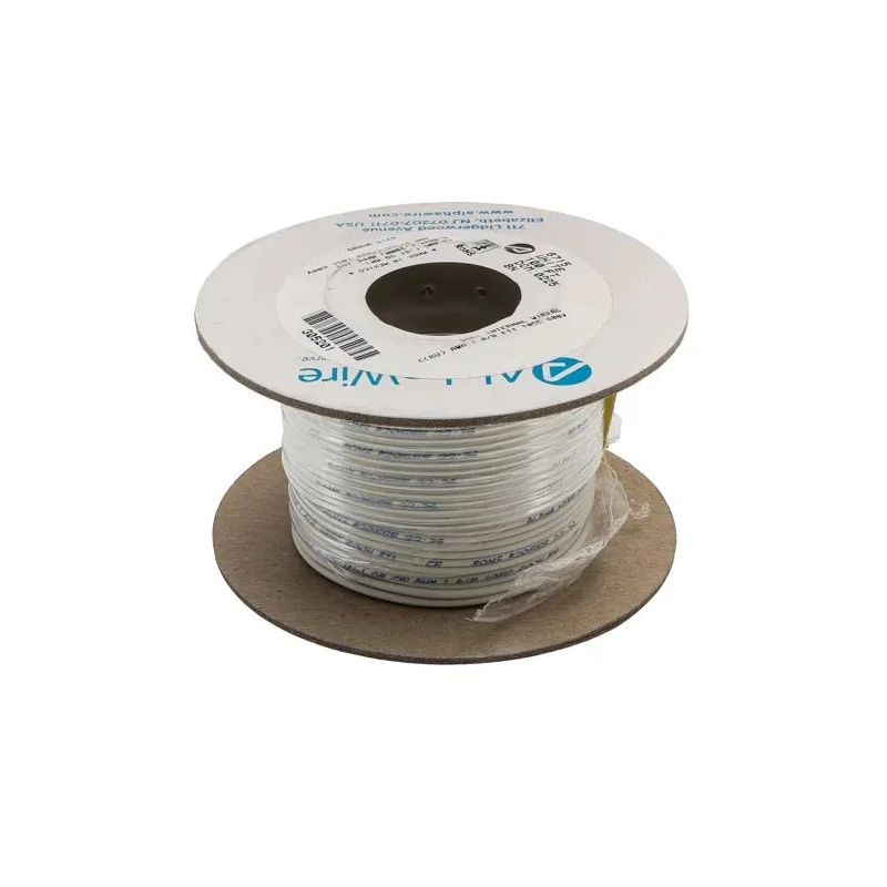 Alpha Wire Ecogen Ecowire Series 0.75 mm² White Hook Up Wire, 18 AWG, 16x0.25 mm Strands, 30 m Length, MPPE Jacket 6715 WH005