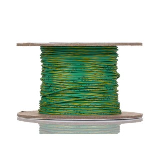 Alpha Wire Ecogen Ecowire Series Green Yellow 0.52 mm² Hook Up Wire 20 AWG 10/0.25 mm Core Strands 30 m 6714 GY005