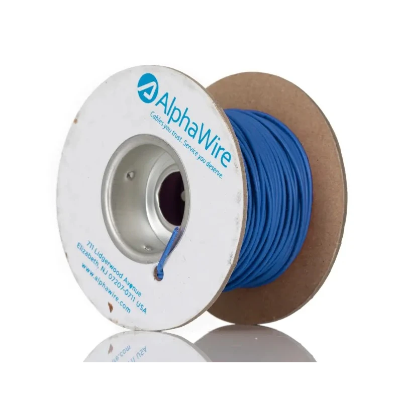 Alpha Wire Ecogen Ecowire Series Blue 0.75 mm² Hook Up Wire 18 AWG 16/0.25 mm Core Strands 30 m Modified Jacket 6715 BL005