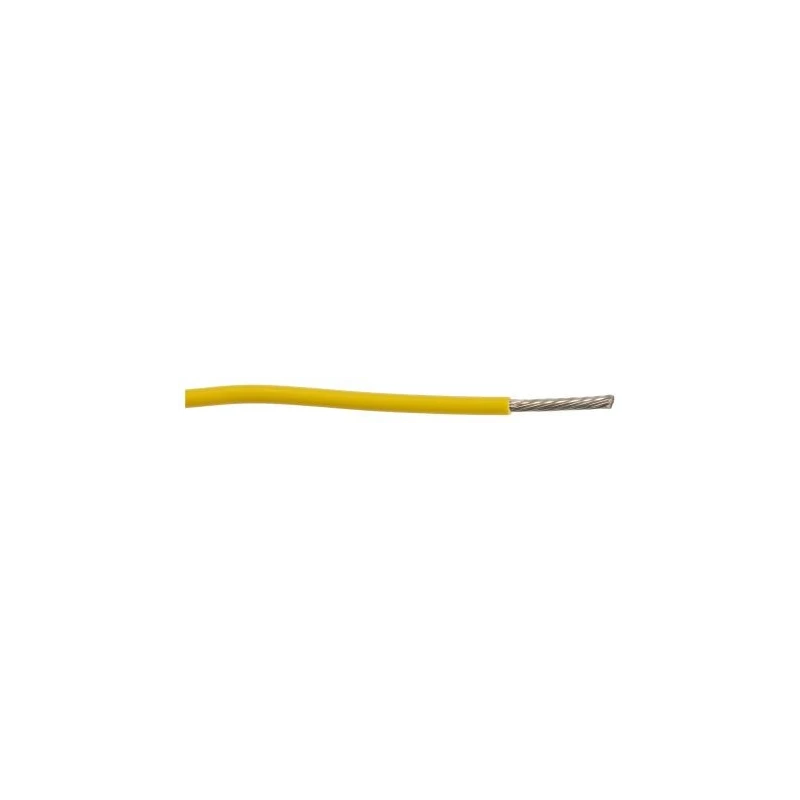 Alpha Wire Ecogen Ecowire Series Yellow 0.75 mm² Hook Up Wire, 18 AWG, 16/0.25 mm Core Strands, 30 m Length 6715 YL005