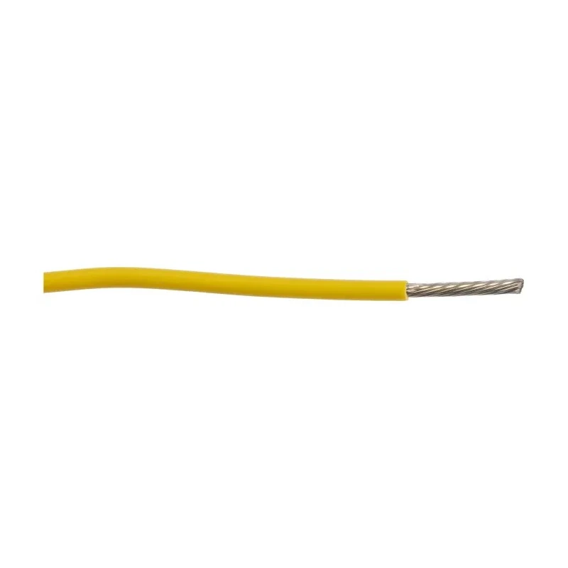 Alpha Wire Ecogen Ecowire Series Yellow 0.75 mm² Hook Up Wire, 18 AWG, 16/0.25 mm Core Strands, 30 m Length 6715 YL005