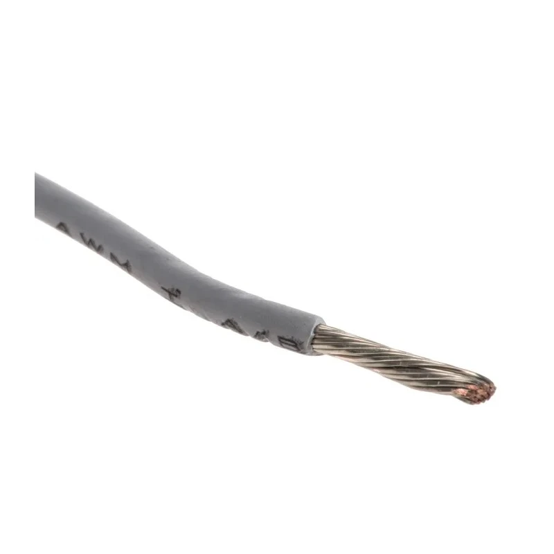 Alpha Wire Ecogen Ecowire Series Grey 1.3 mm² Hook Up Wire, 16 AWG, 26x0.25 mm Strands, 30 m Length, Modified 6716 SL005