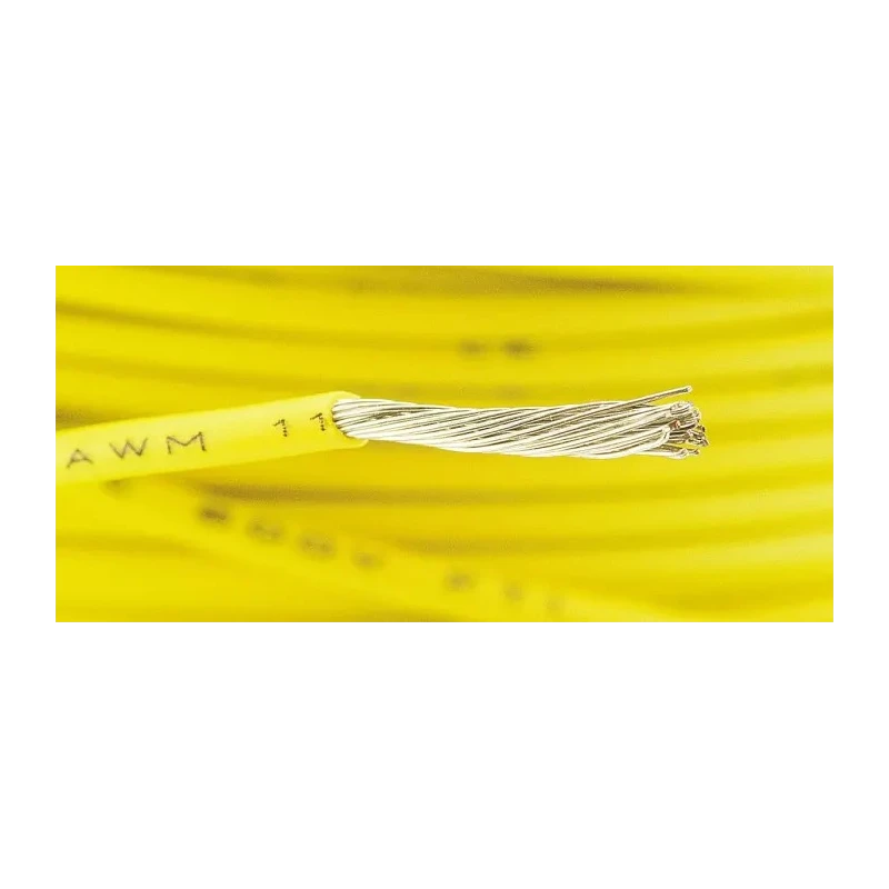 Alpha Wire Ecogen Ecowire Series Yellow 1.3 mm² Hook Up Wire 16 AWG 26x0.25 mm Strands 30 m Modified 6716 YL005