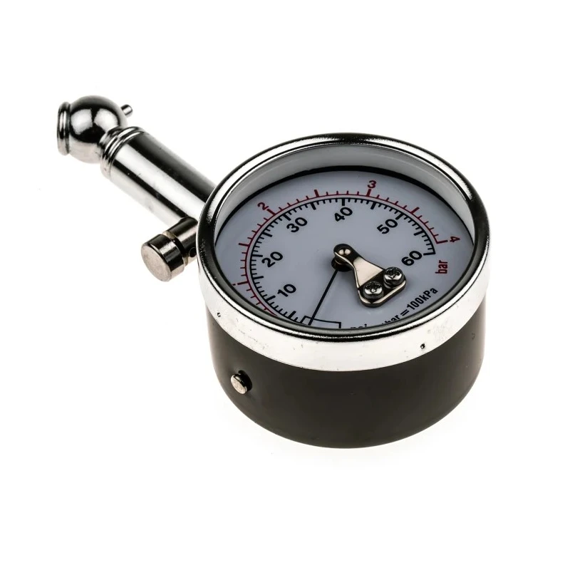 RS PRO Tyre Pressure Gauge Dial, 60 psi, 4 bar, Metal Body 499-8888