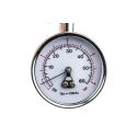 RS PRO Tyre Pressure Gauge Dial, 60 psi, 4 bar, Metal Body 499-8888