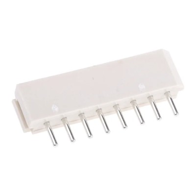 Molex SPOX Series Shrouded Straight Through Hole PCB Header, 8 Contacts, 2.5 mm Pitch, 1 Row, Brass Tin-Plated 22-03-5085