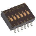 TE Connectivity Slide Rotary Coded DIP Switch Surface Mount GDH06S04