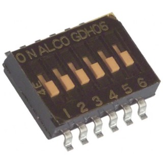 TE Connectivity Slide Rotary Coded DIP Switch Surface Mount GDH06S04