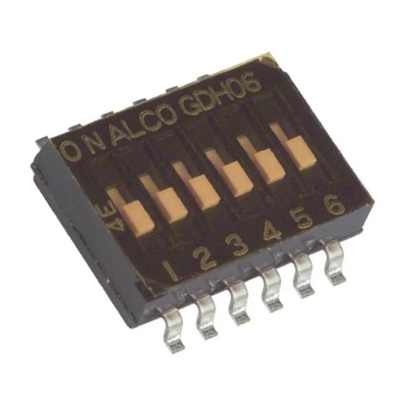 TE Connectivity Slide Rotary Coded DIP Switch Surface Mount GDH06S04